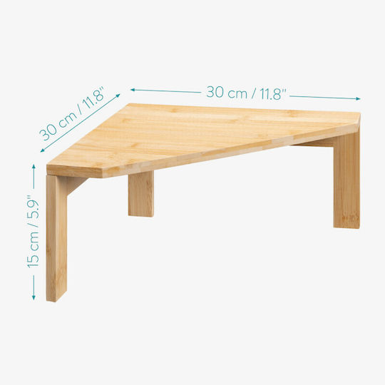Ъглово Стенно Рафт Бежов 30x30x15см