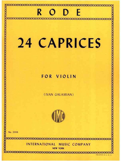 Imc Toys Rode - 24 Caprices Παρτιτούρα για Έγχορδα / Ορχήστρα / Βιολί