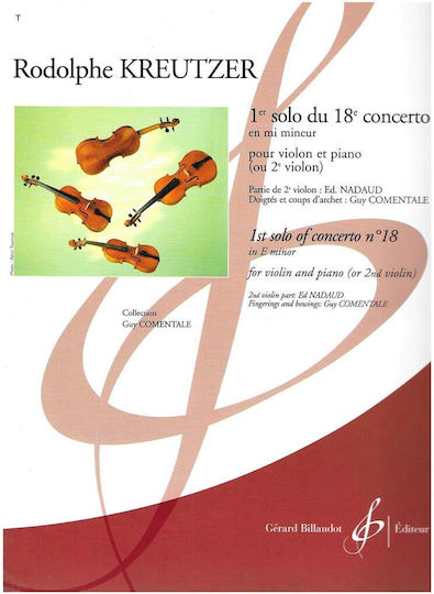 Gerard Billaudot Kreutzer 1st Solo Concerto Παρτιτούρα για Πιάνο