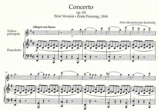 Barenreiter Mendelssohn Concerto Sheet Music for String Instruments / Orchestra / Violin
