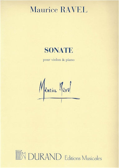 Durand Ravel Sonate Παρτιτούρα για Πιάνο / Βιολί