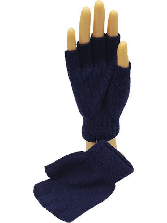 Marineblau Gestrickt Handschuhe
