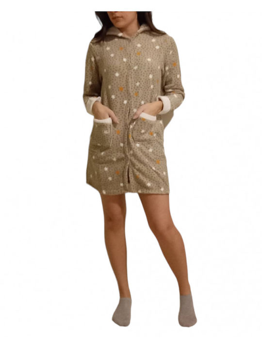 Karelpiu Winter Women's Fleece Robe Beige