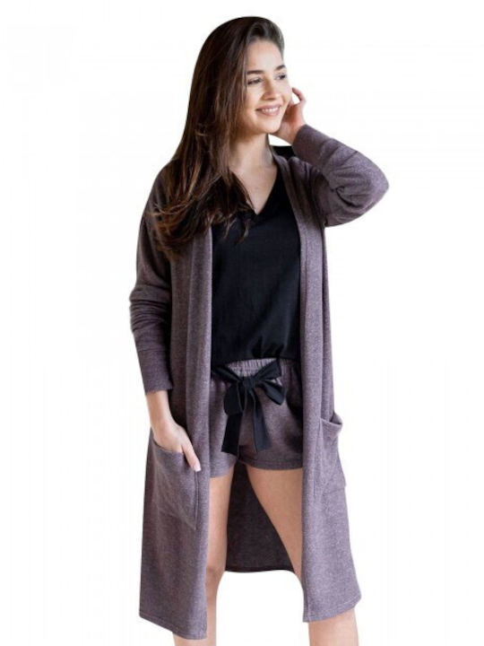 Sensis Winter Damen Robe Braun