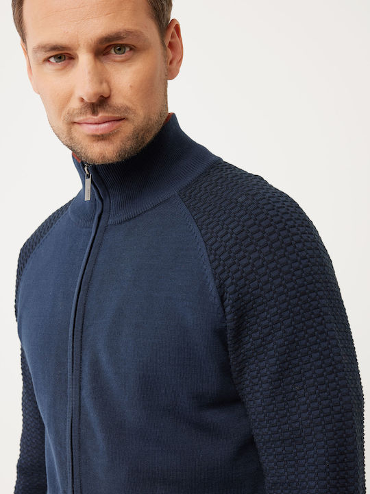 Men's Knitted Cardigan Blue