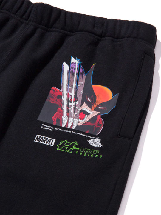 Marvel Smash Up Men's Athletic Shorts Black