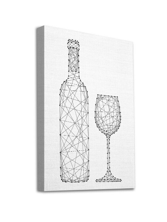 Walls Wine Glass Bottle Canvas Painting 40x50cm