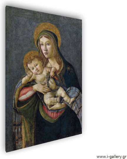 I-gallery The Madonna And Πίνακας Αντίγραφο του Sandro Botticelli σε Καμβά 40x60cm