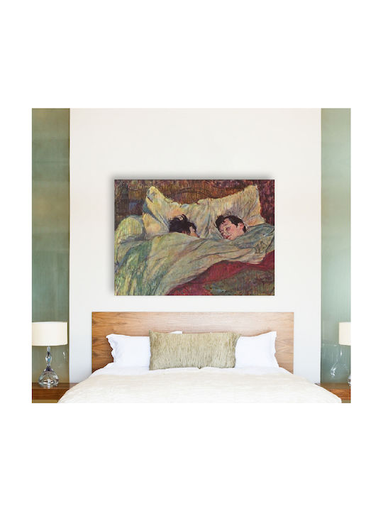 I-gallery In Bed Toulouse Painting Copy of Toulouse Lautrec on Canvas 90x60cm