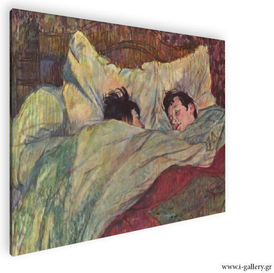 I-gallery In Bed Toulouse Πίνακας Αντίγραφο του Toulouse Lautrec σε Καμβά 90x60cm