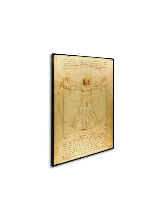 I-gallery The Vitruvian Man Painting Copy of Da Vinci on Canvas 35x50cm