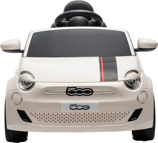 Fiat 500e Mașină Cu Un Loc Cu Telecomandă 12 Volți Bej Pentru 3+ Ani