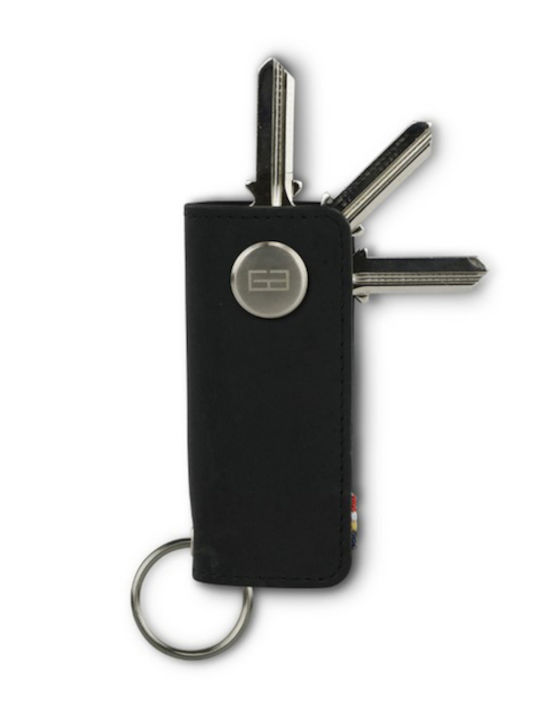 Garzini Χειροποίητο Κλειδοθήκη Key Δερμάτινη Μαύρη