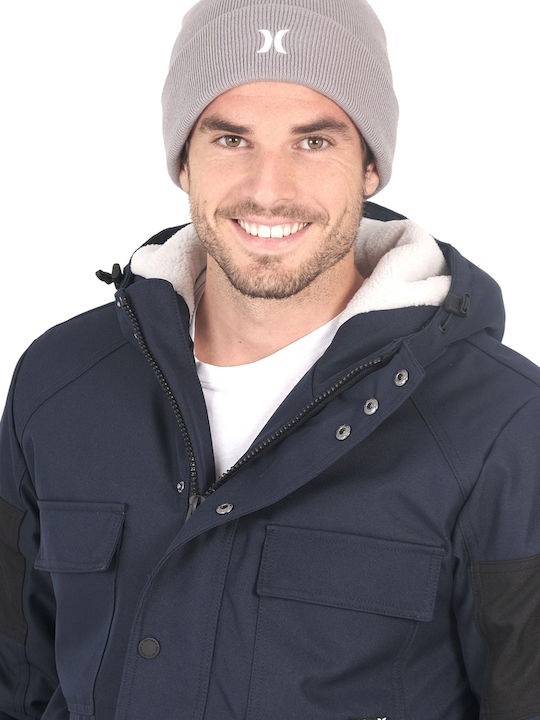 Hurley Beanie Ανδρικός Σκούφος Πλεκτός σε Γκρι χρώμα