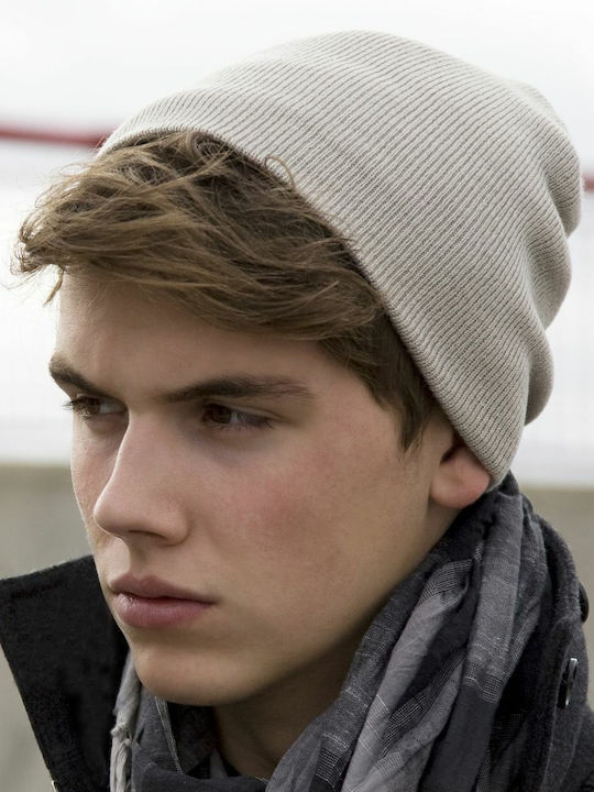 Knitted Beanie Cap Beige