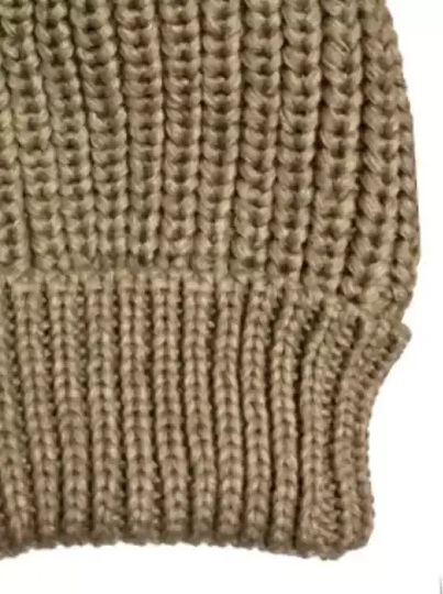 Ribbed Beanie Cap Khaki