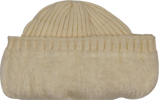 Beanie Γυναικείος Σκούφος Πλεκτός σε Μπεζ χρώμα