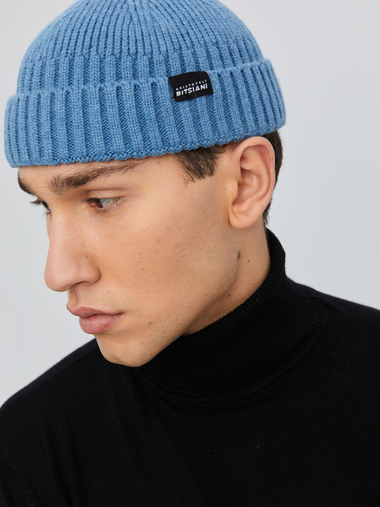 Ribbed Beanie Cap Light Blue