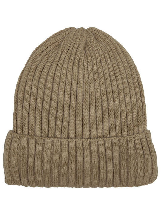 Gift-Me Knitted Beanie Cap Beige