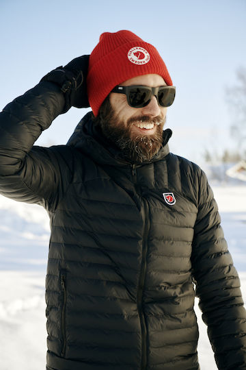 1960 Logo Beanie Γυναικείος Σκούφος με Rib Πλέξη σε Κόκκινο χρώμα