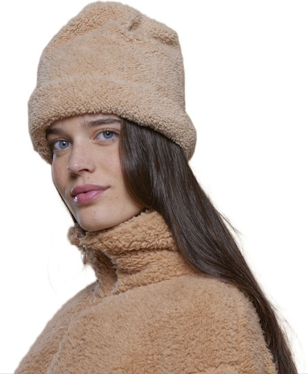 Beanie Frauen Beanie Gestrickt in Beige Farbe