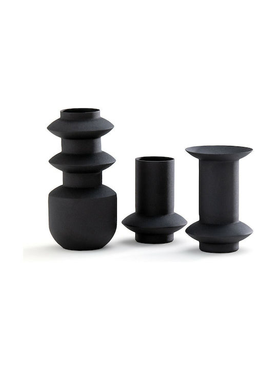 La Redoute Interieurs Διακοσμητικό Βάζο Metallisch Schwarz 22cm 1Stück