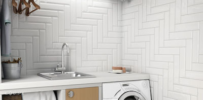 Piccadilly Kitchen Wall / Bathroom Matte Ceramic Tile 30x7.5cm White