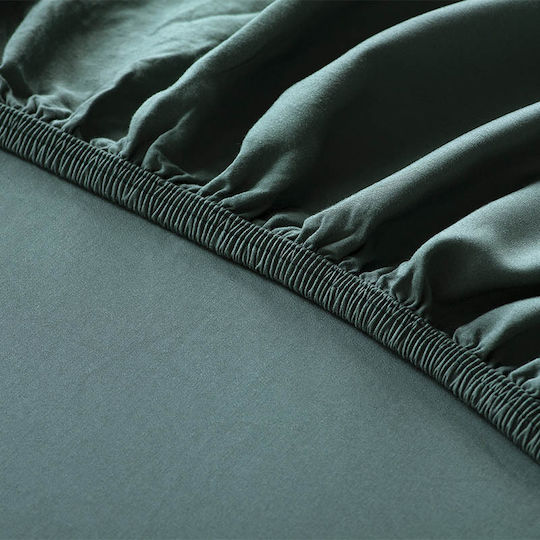 Hauz Cearșaf King Size cu Elastic 200x200+40cm. Verde