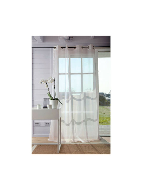 So'Home Vorhang Fenster mit Obere Registerkarte Weiß 324090952_10465_25 240x240cm
