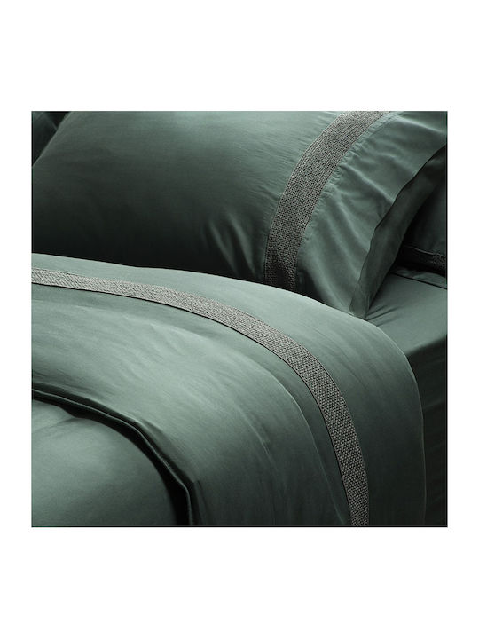 Hauz Duvet Cover Set King Size with 2 Pillowcases 260x250 Green