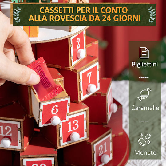 HomCom Advent Calendar DIY Χάρτινο