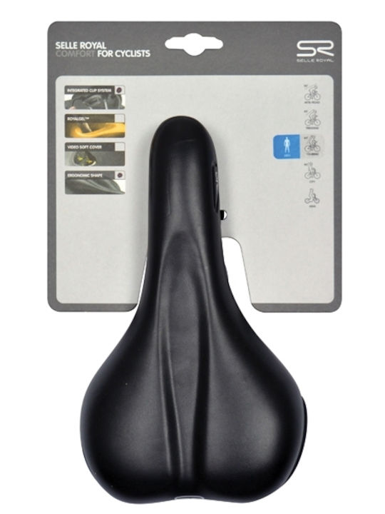 Selle Royal Σέλα Ποδηλάτου Μαύρη με Gel 270 x 150 mm