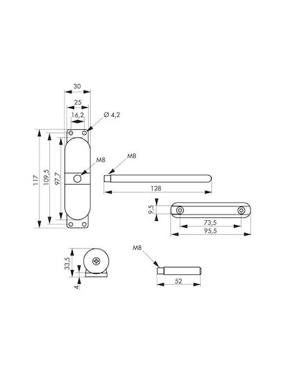 Thirard Door Return Mechanism Door White