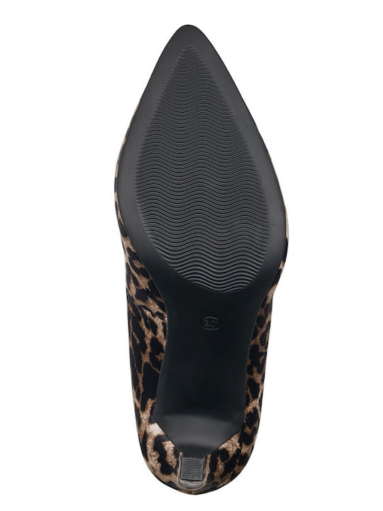 Anatomic Synthetic Leather Pointed Toe Multicolour Heels Animal Print 2-22422-41 933