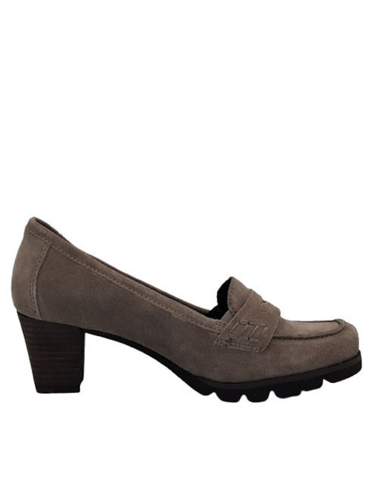 Gabor Leather Gray Heels