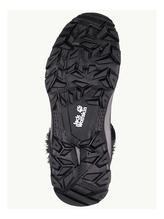 Snow Boots with Laces & Fur Gray