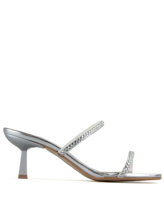 Silia D Women's Sandals with Strass Silver