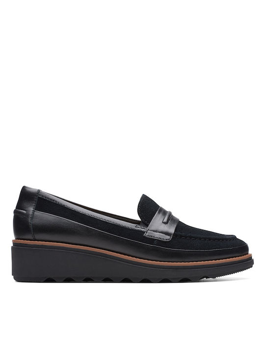 Clarks Sharon Women's Moccasins in Black Color