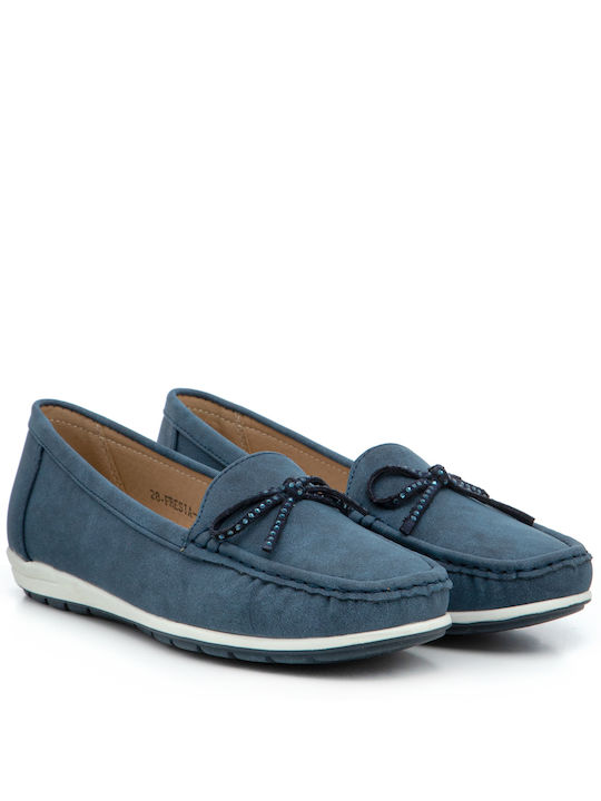 Antrin Women's Moccasins in Blue Color