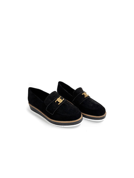 Plato Women's Moccasins in Black Color