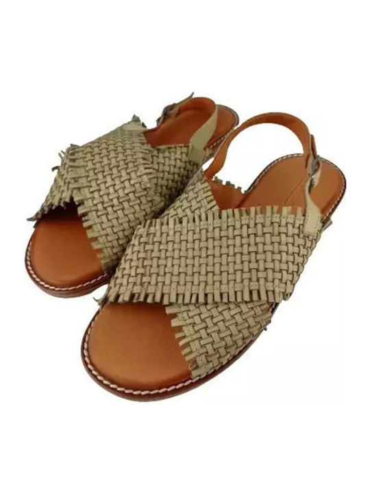 Flache Sandalen für Damen in Grün Farbe