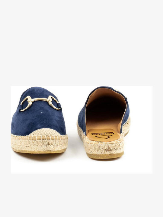 Flat Mules σε Navy Μπλε Χρώμα