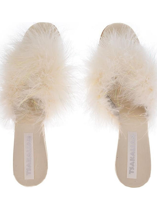 Brautschuhe Damen Hausschuhe Beige
