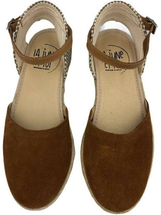 Women's Suede Espadrilles Tabac Brown