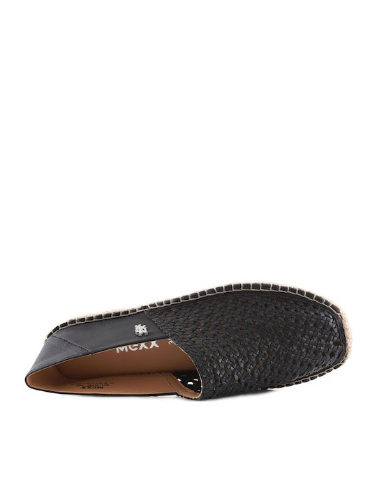 Women's Leather Espadrilles Black