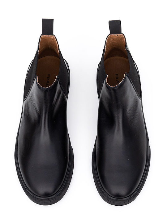 Leder Schwarz Chelsea Stiefeletten