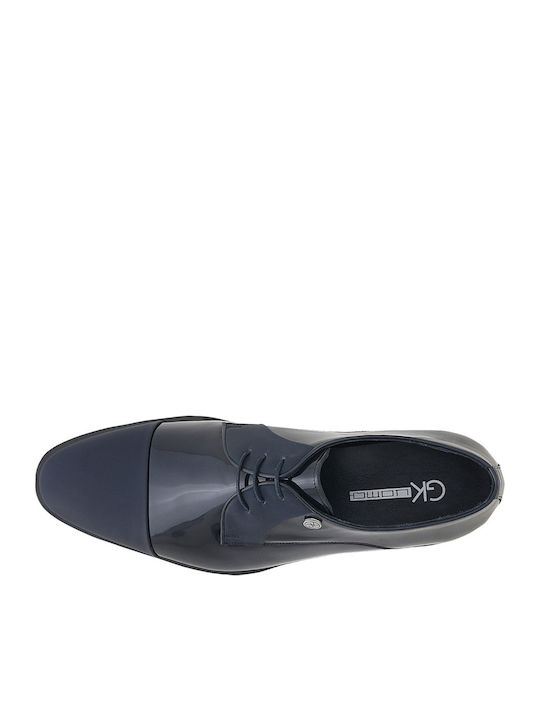 Men's Patent Leather Dress Shoes Blue