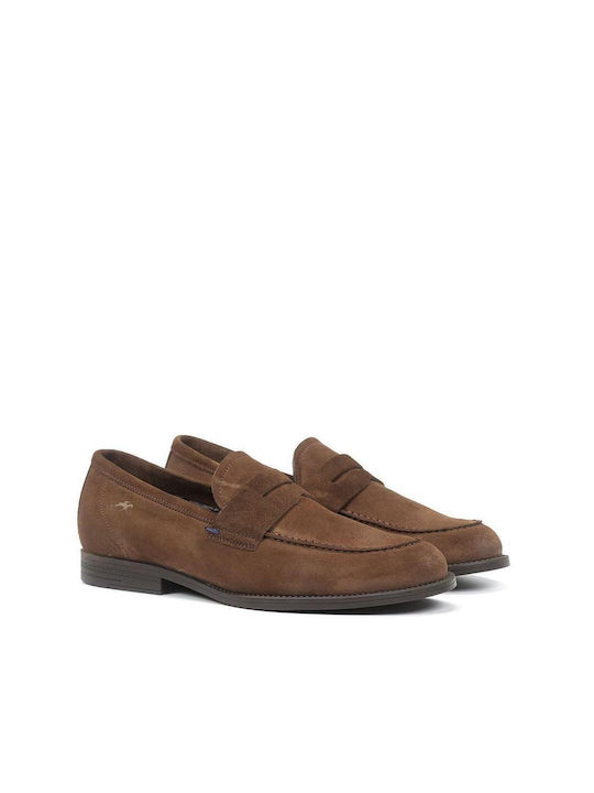 Fluchos Men's Suede Loafers Tabac Brown