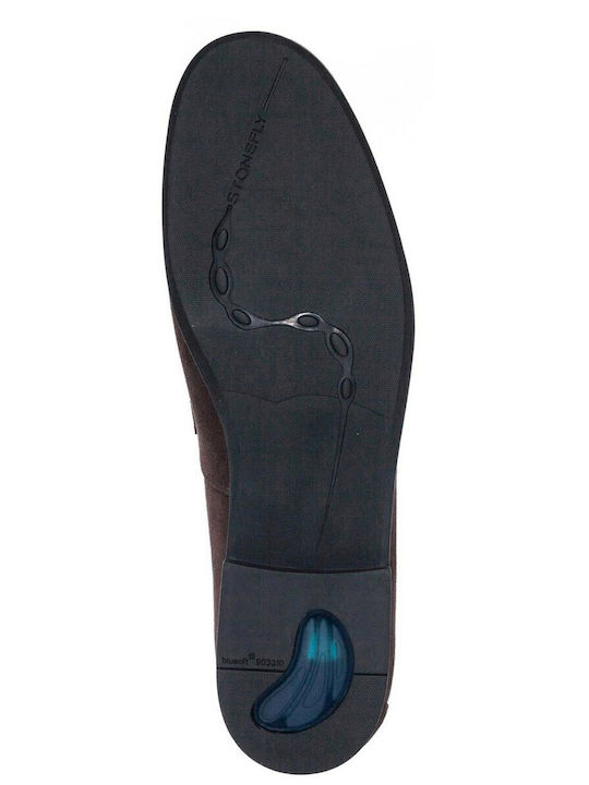 Δερμάτινα Ανδρικά Loafers σε Καφέ Χρώμα