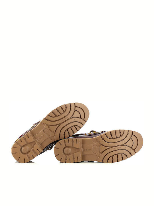 Δερμάτινα Ανδρικά Boat Shoes σε Καφέ Χρώμα